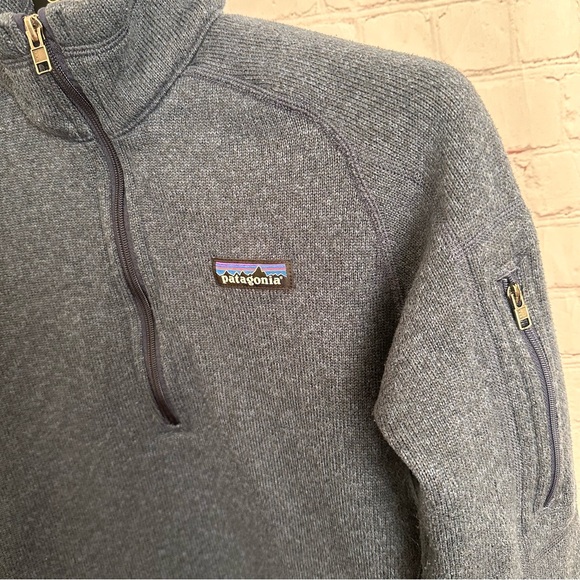 Patagonia Better Sweater 1/4 Zip Women Size XS Navy Blue Fleece Pullover Jacket - Picture 7 of 8